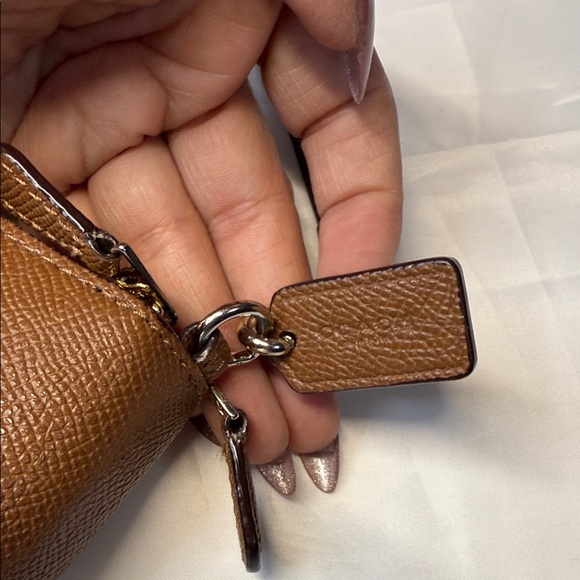 Coach Brown Leather Wristlet Doubled Zipper - Picture 12 of 13